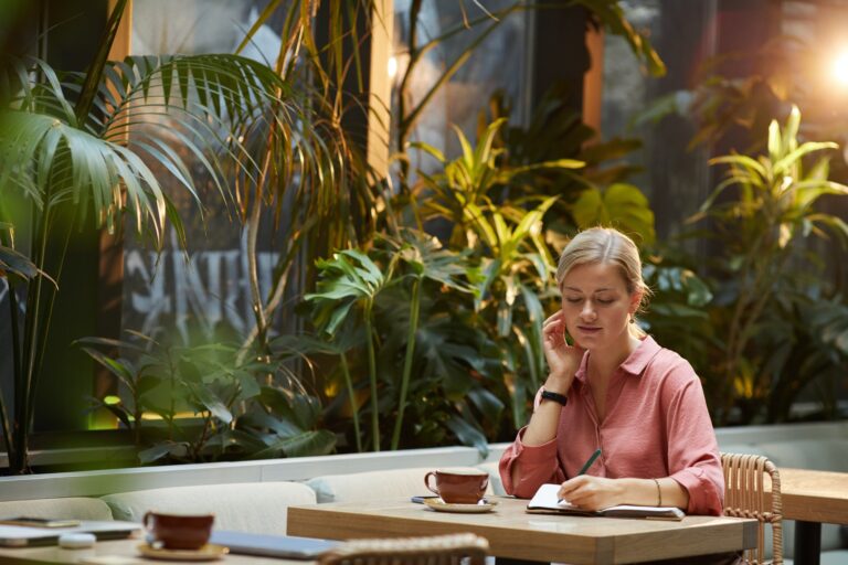 Coffee break in coffee shop